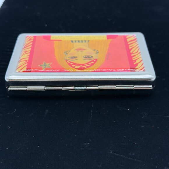 Vtg Bad Girl Couture Silver Metal Business Credit Card Case Woman "Take Charge" - Picture 4 of 8